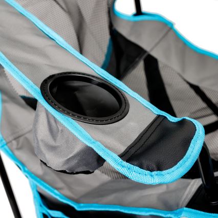 Τραπέζι για κάμπινγκ πτυσσόμενο + καρέκλα γκρι/μπλε