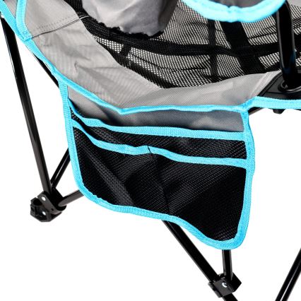 Τραπέζι για κάμπινγκ πτυσσόμενο + καρέκλα γκρι/μπλε