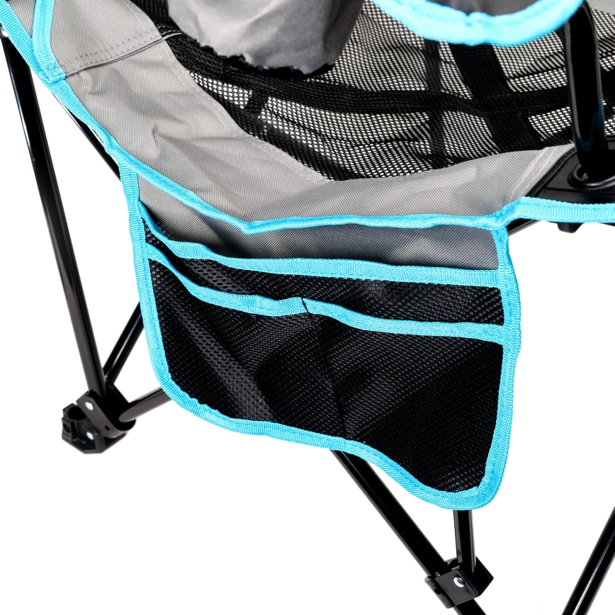 Τραπέζι για κάμπινγκ πτυσσόμενο + καρέκλα γκρι/μπλε