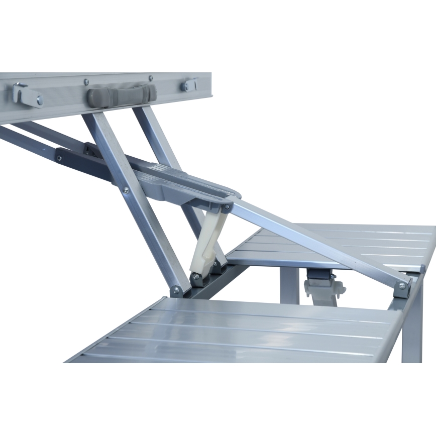 Τραπέζι για κάμπινγκ πτυσσόμενο with chairs λευκό/ματ χρώμιο