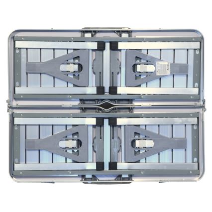 Τραπέζι για κάμπινγκ πτυσσόμενο with chairs λευκό/ματ χρώμιο