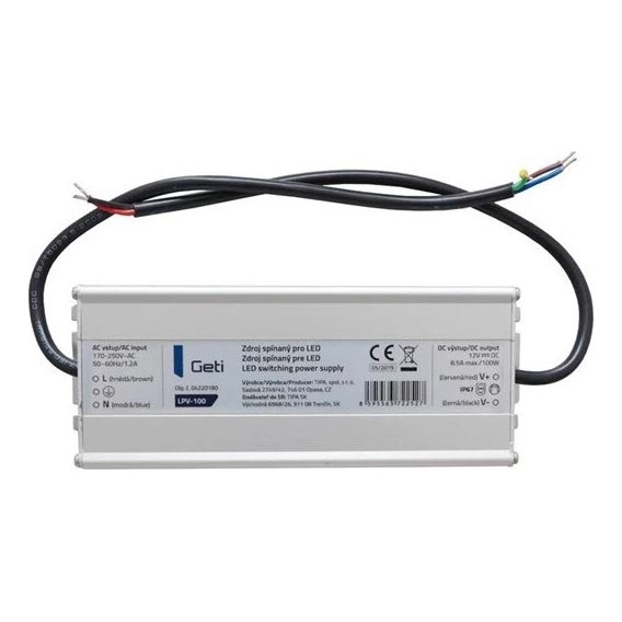 Τροφοδοτικό για ταινίες LED 100W/12V IP67