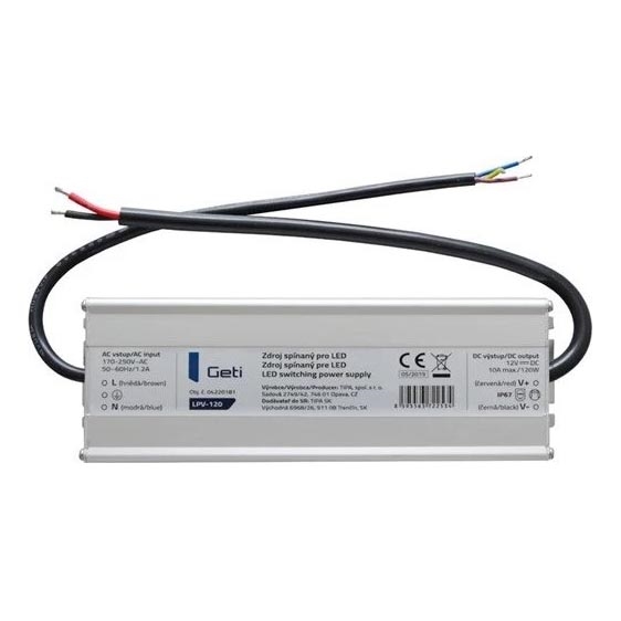 Τροφοδοτικό για ταινίες LED 120W/12V IP67