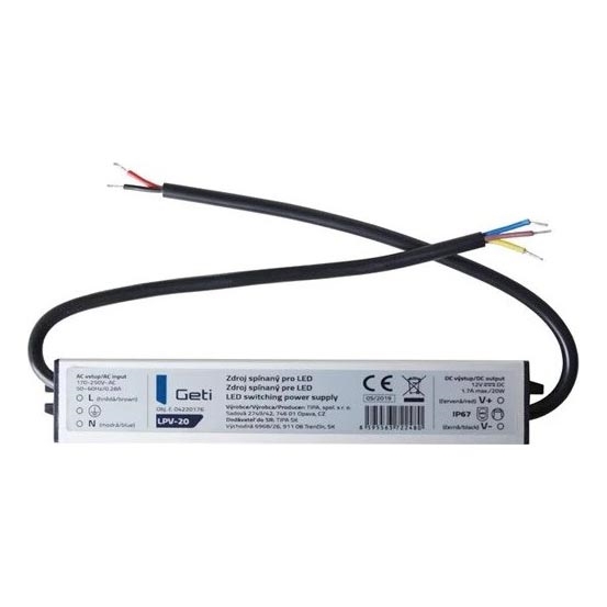 Τροφοδοτικό για ταινίες LED 20W/12V IP67