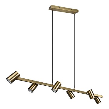 Trio - Κρεμαστό φωτιστικό με καλώδιο MARLEY 6xGU10/35W/230V σε ορείχαλκο