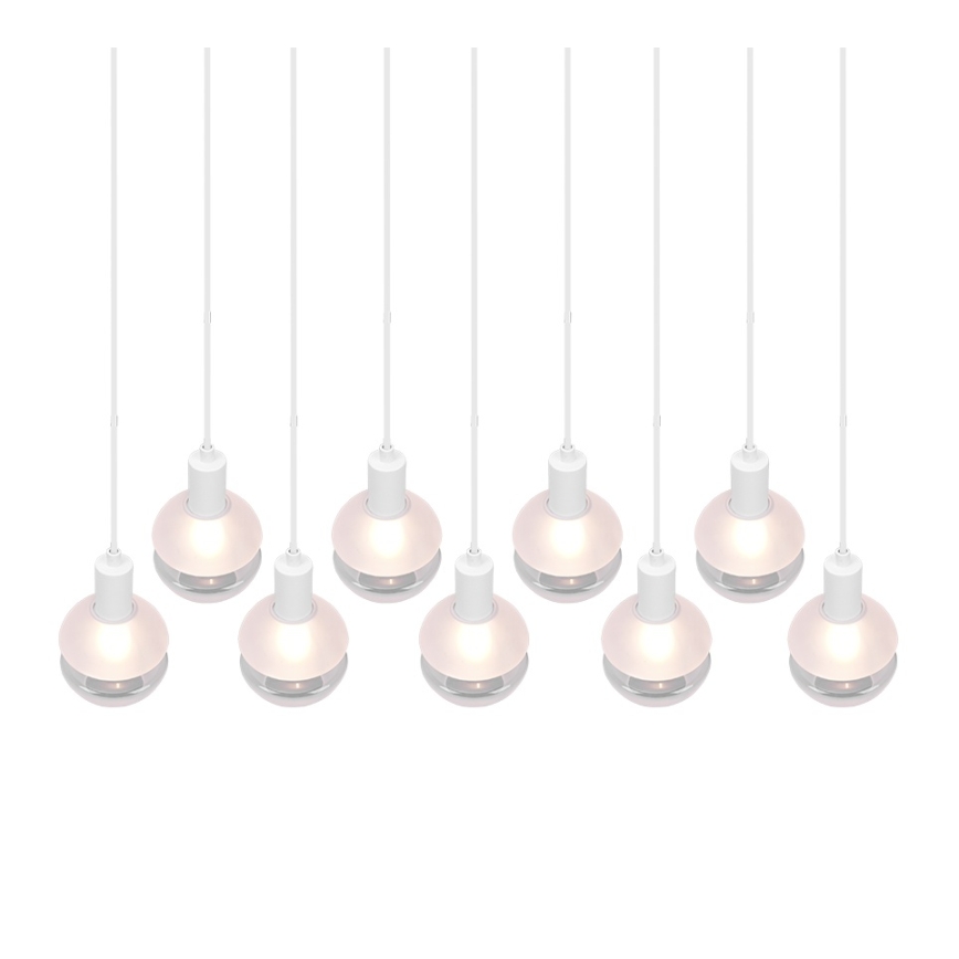 Trio - Κρεμαστό φωτιστικό με καλώδιο MELA 9xE14/25W/230V λευκό