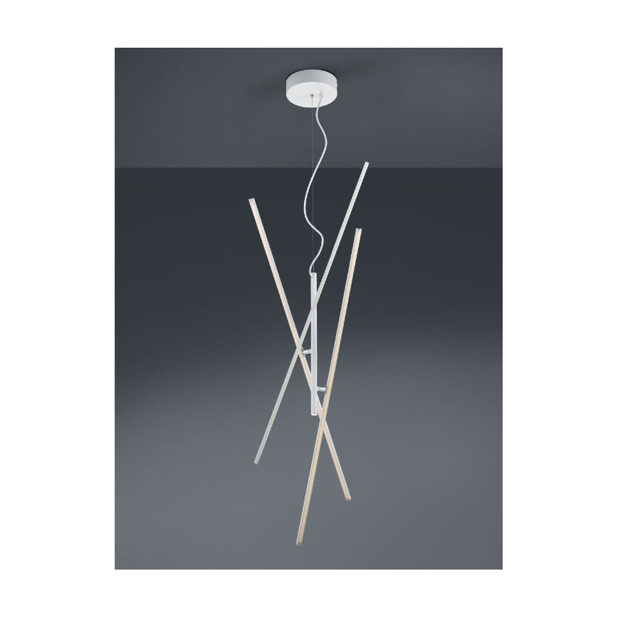 Trio - LED Dimmable κρεμαστό φωτιστικό οροφής TIRIAC 3xLED/8,5W/230V λευκό