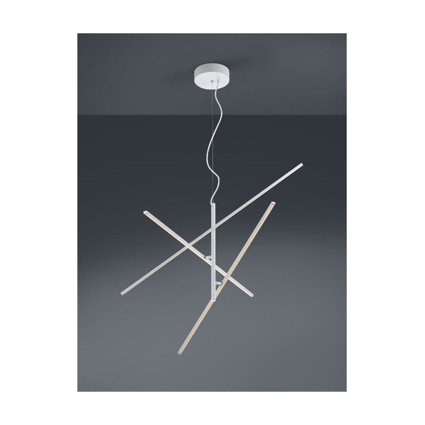 Trio - LED Dimmable κρεμαστό φωτιστικό οροφής TIRIAC 3xLED/8,5W/230V λευκό
