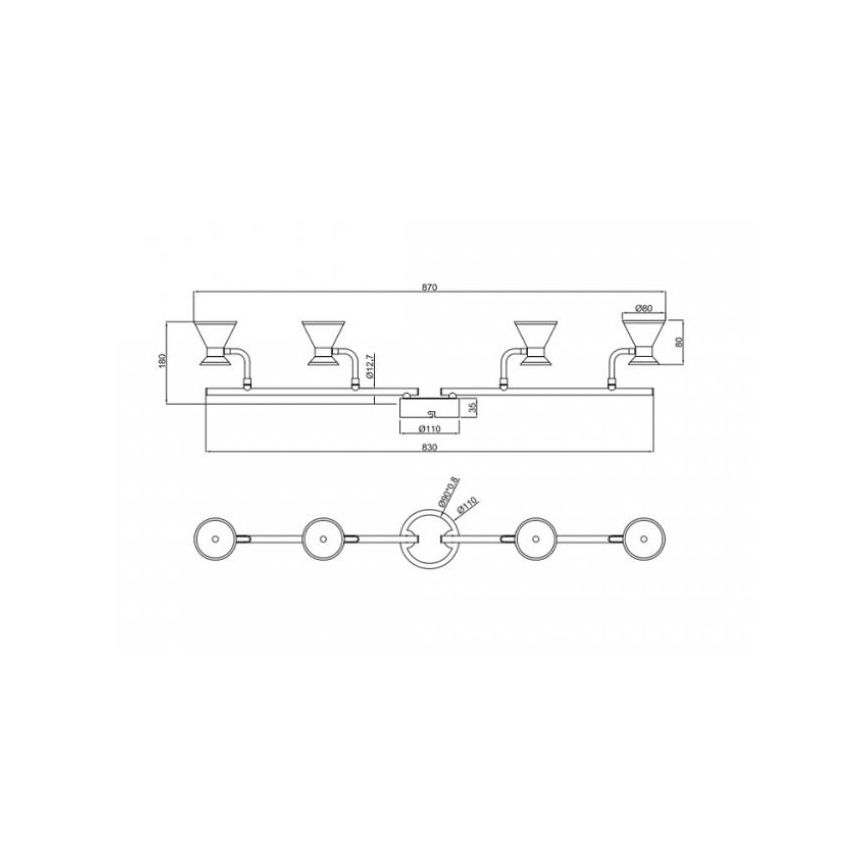 Trio - LED Σποτ DUKE 4xLED/4,3W/230V