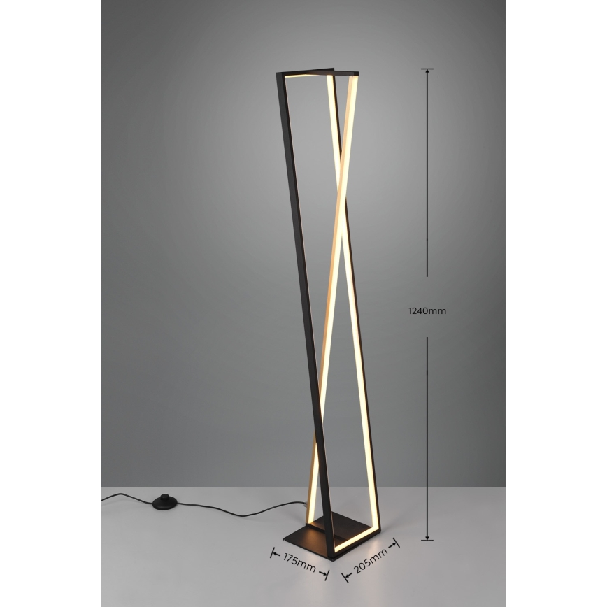 Trio - Ρυθμιζόμενη επιδαπέδια λάμπα LED EDGE LED/26W/230V 2300/3000/4000K μαύρη/χρυσή