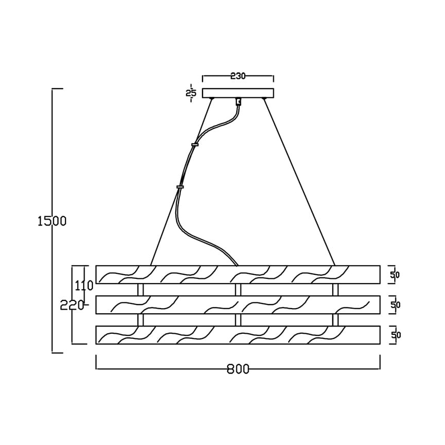 Trio - Πολύφωτο με συρματόσχοινο DUNCAN 4xE14/40W/230V