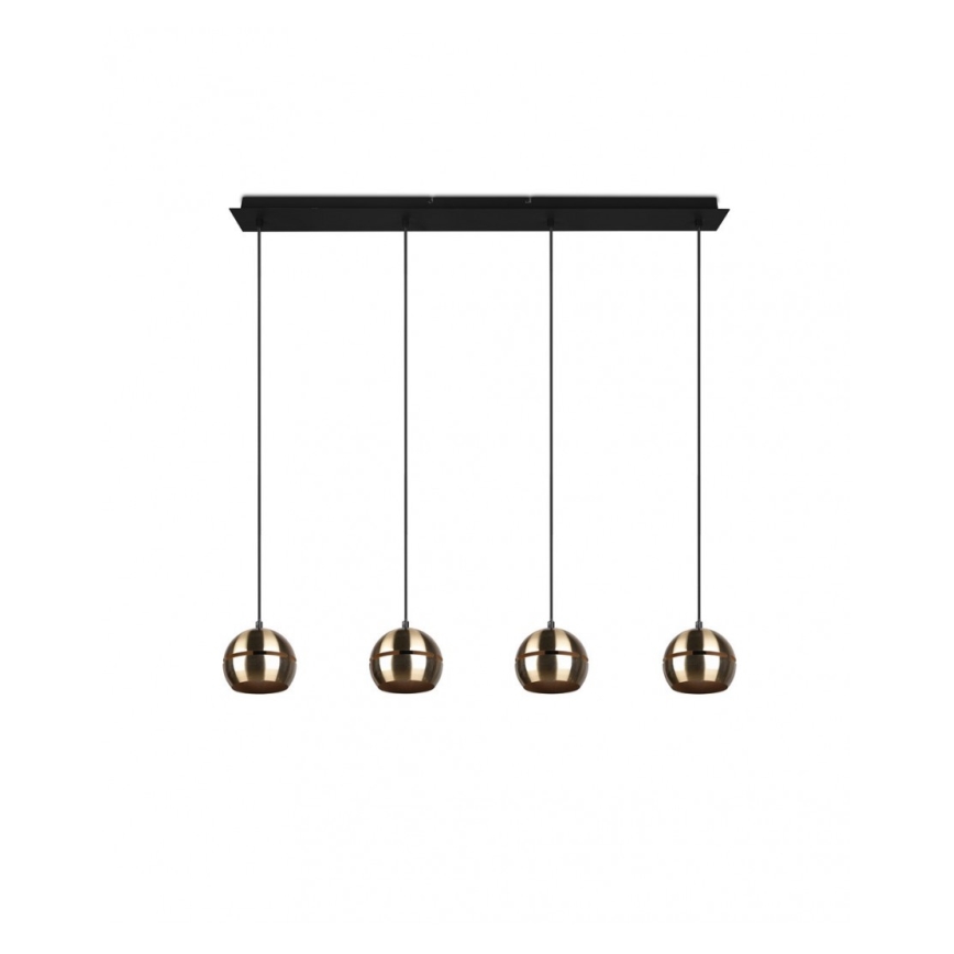 Trio - Πολύφωτο με συρματόσχοινο FLETCHER 4xE14/40W/230V ορείχαλκος