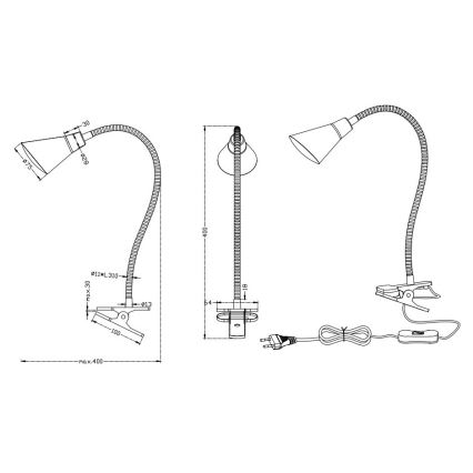 Trio - Λάμπα LED με κλιπ PRETO LED/4,1W/230V