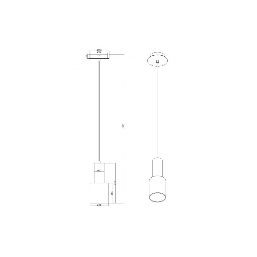 Trio - Μονόφωτο κρεμαστό φωτιστικό WAILER 1xGU10/5W/230V γκρι