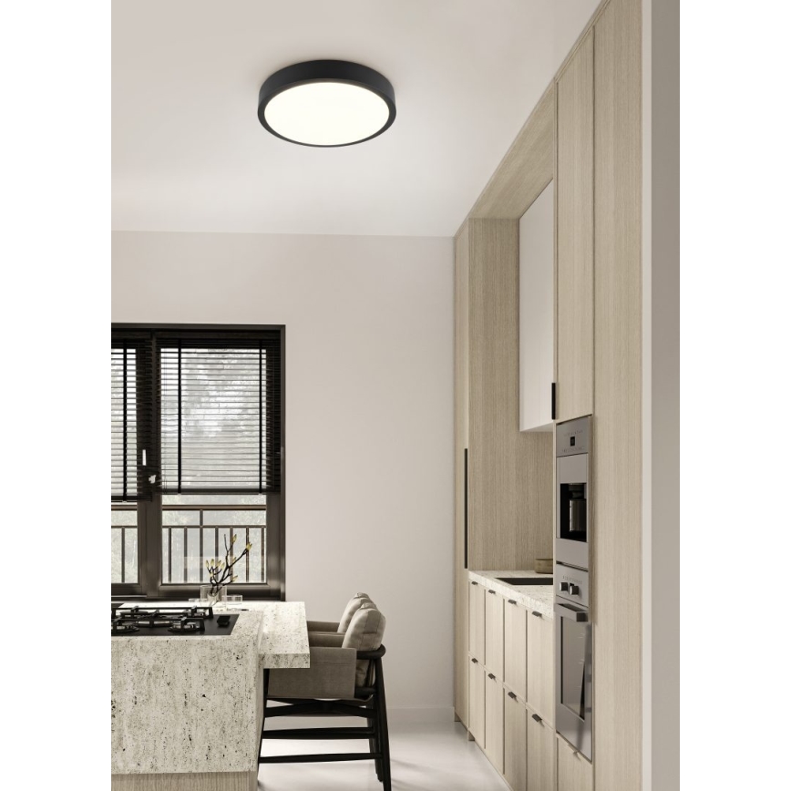 Trio - Ντιμαριζόμενο LED φωτιστικό οροφής ISEO LED/24W/230V 3000K Ø 40 cm μαύρο