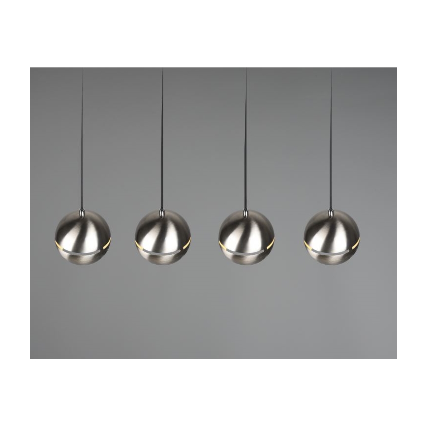Trio - Πολύφωτο με συρματόσχοινο FLETCHER 4xE14/40W/230V ματ χρώμιο