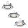 TRIO - ΣΕΤ 3x Κρεμαστό φως οροφής dimmer LED LED/5,5W/230V