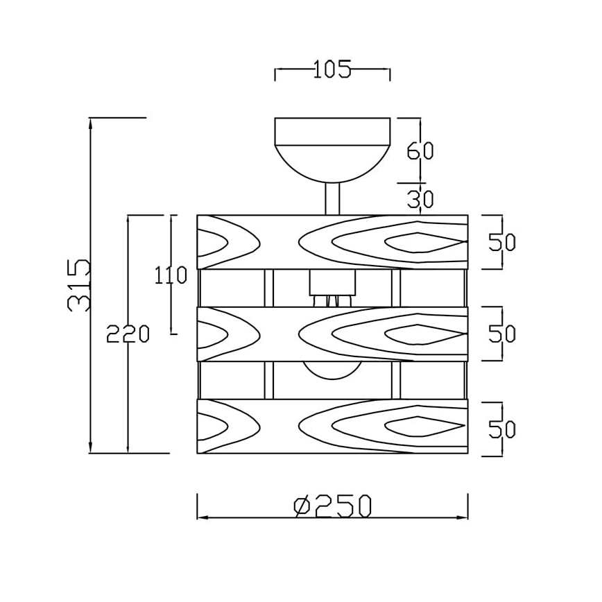 Trio - Σταθερό πολύφωτο DUNCAN 1xE27/40W/230V