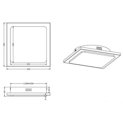 TRIO - Φως οροφής dimmer LED DENVER 1xLED/20W/230V πατίνα