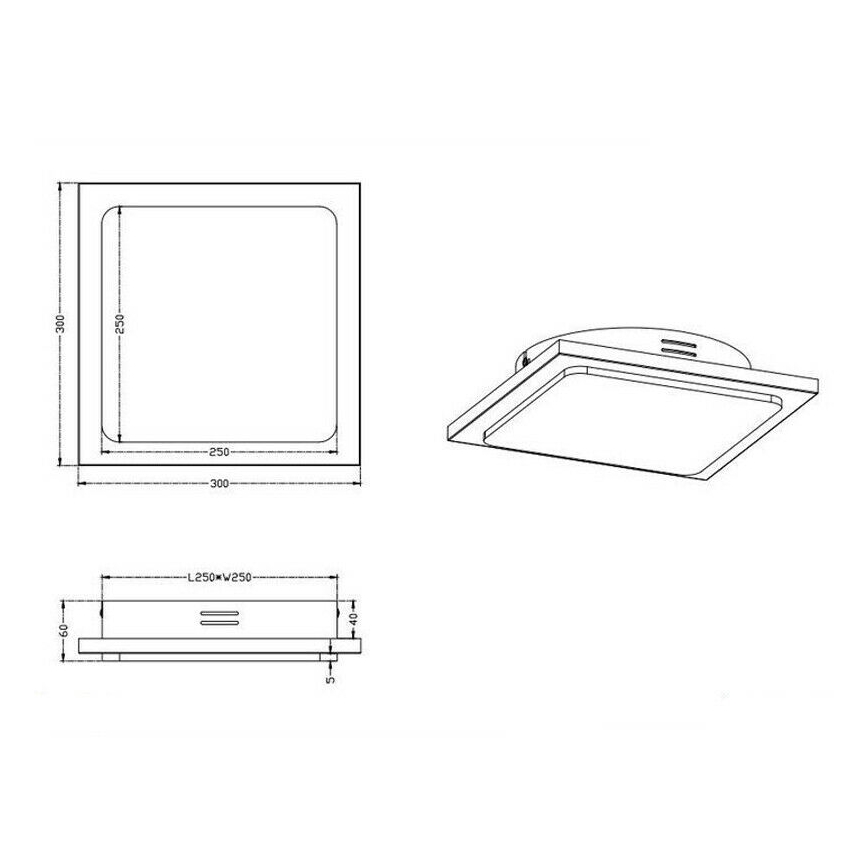 TRIO - Φως οροφής dimmer LED DENVER 1xLED/20W/230V πατίνα