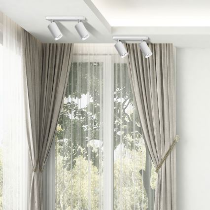 TURYN LED RGBW Ρυθμιζόμενο φωτιστικό τοίχου μπάνιου 2xGU10/6,5W/230V 2700-6500K Wi-Fi IP44 λευκό