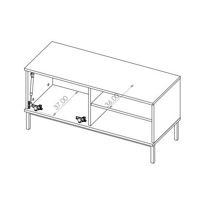 TV table ERISTI 50x100,8 cm καφέ