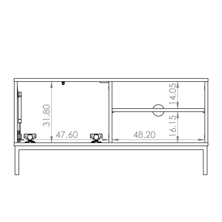 TV table ERISTI 50x100,8 cm καφέ