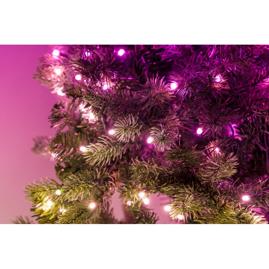 Twinkly - LED RGB Dimming Χριστουγεννιάτικο στεφάνι 50xLED διάμετρος 60 cm Wi-Fi