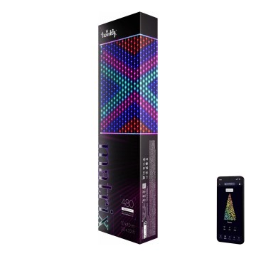 Twinkly - LED RGB Dimming Χριστουγεννιάτικα λαμπάκια κουρτίνα MATRIX 480xLED 1x1 m Wi-Fi