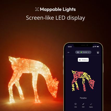 Twinkly - LED RGBW Dimmable Χριστουγεννιάτικοι τάρανδοι εξωτερικού χώρου  160xLED IP44 Wi-Fi