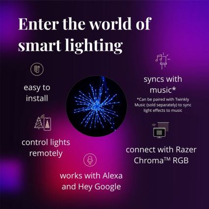 Twinkly - LED RGB Dimming Εξωτερικού χώρου poinsettia SPRITZER 200xLED IP44 Wi-Fi