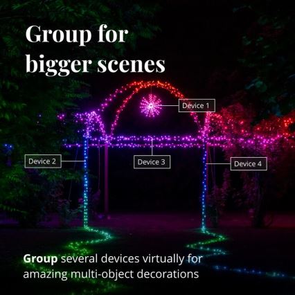 Twinkly - LED RGB Dimming Εξωτερικού χώρου poinsettia SPRITZER 200xLED IP44 Wi-Fi