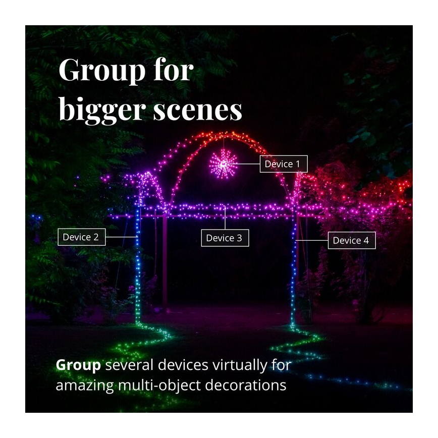 Twinkly - LED RGB Dimming Εξωτερικού χώρου poinsettia SPRITZER 200xLED IP44 Wi-Fi