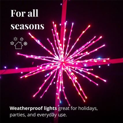 Twinkly - LED RGB Dimming Εξωτερικού χώρου poinsettia SPRITZER 200xLED IP44 Wi-Fi