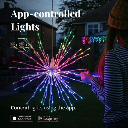 Twinkly - LED RGB Dimming Εξωτερικού χώρου poinsettia SPRITZER 200xLED IP44 Wi-Fi