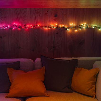 Twinkly -  LED RGBW  Χριστουγεννιάτικα Λαμπάκια κουρτίνα ντιμαριζόμενα Εξωτερικού χώρου CLUSTER 400xLED 9,5m IP44 Wi-Fi