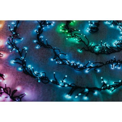 Twinkly -  LED RGBW  Χριστουγεννιάτικα Λαμπάκια κουρτίνα ντιμαριζόμενα Εξωτερικού χώρου CLUSTER 400xLED 9,5m IP44 Wi-Fi