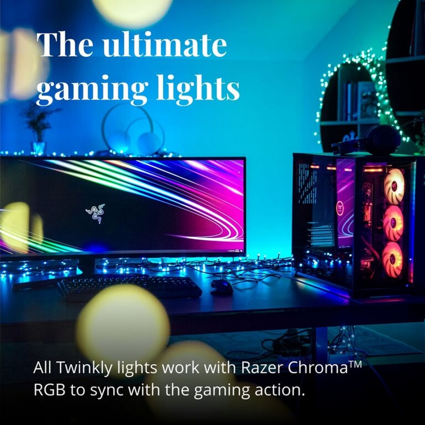 Twinkly -  LED RGBW  Χριστουγεννιάτικα Λαμπάκια κουρτίνα ντιμαριζόμενα Εξωτερικού χώρου CLUSTER 400xLED 9,5m IP44 Wi-Fi