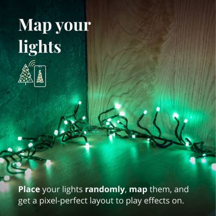 Twinkly -  LED RGBW  Χριστουγεννιάτικα Λαμπάκια κουρτίνα ντιμαριζόμενα Εξωτερικού χώρου CLUSTER 400xLED 9,5m IP44 Wi-Fi
