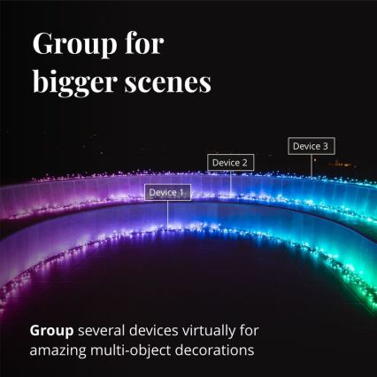 Twinkly -  LED RGBW  Χριστουγεννιάτικα Λαμπάκια κουρτίνα ντιμαριζόμενα Εξωτερικού χώρου CLUSTER 400xLED 9,5m IP44 Wi-Fi