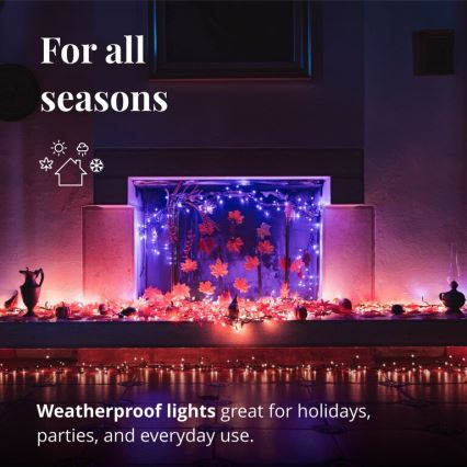 Twinkly -  LED RGBW  Χριστουγεννιάτικα Λαμπάκια κουρτίνα ντιμαριζόμενα Εξωτερικού χώρου CLUSTER 400xLED 9,5m IP44 Wi-Fi