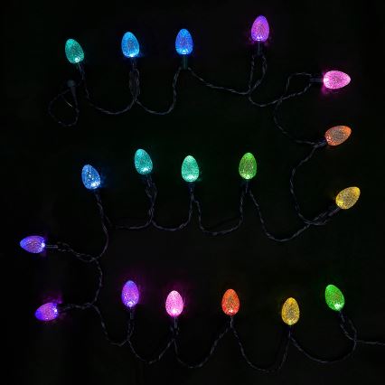 Twinkly - Ρυθμιζόμενη LED RGB εξωτερική χριστουγεννιάτικη γιρλάντα FACETED 40xLED 14,5 μ. IP44 Wi-Fi