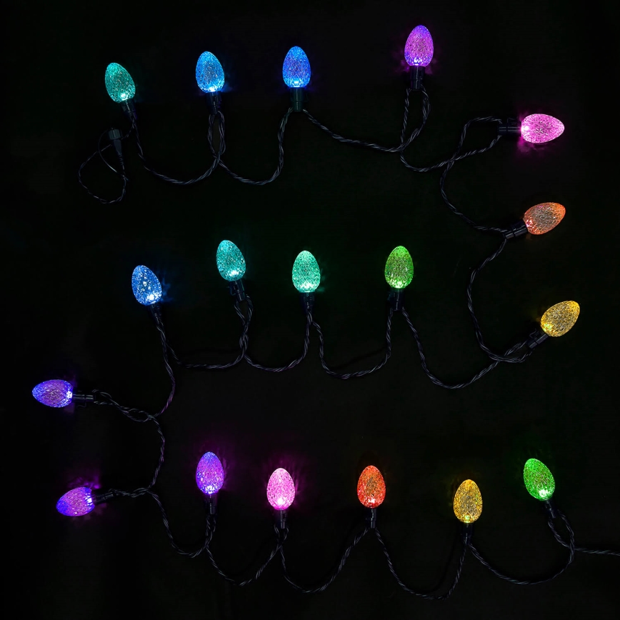 Twinkly - Ρυθμιζόμενη LED RGB εξωτερική χριστουγεννιάτικη γιρλάντα FACETED 40xLED 14,5 μ. IP44 Wi-Fi