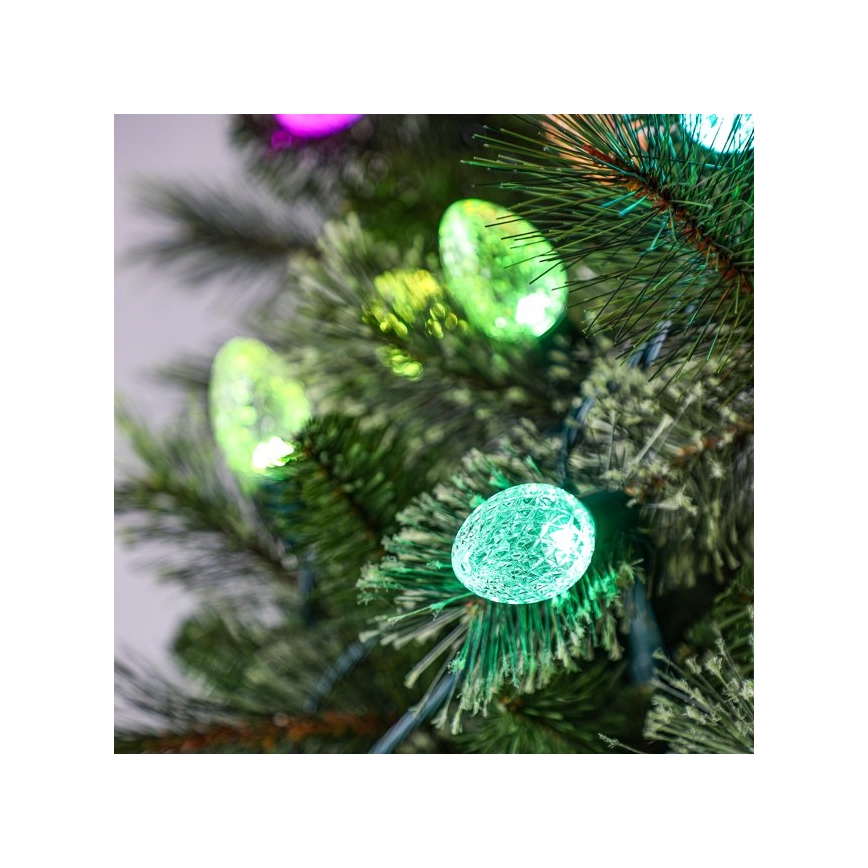 Twinkly - LED RGB Dimming Εξωτερικού χώρου Χριστουγεννιάτικη φωτεινή αλυσίδα FACETED 80xLED 26,5 m IP44 Wi-Fi