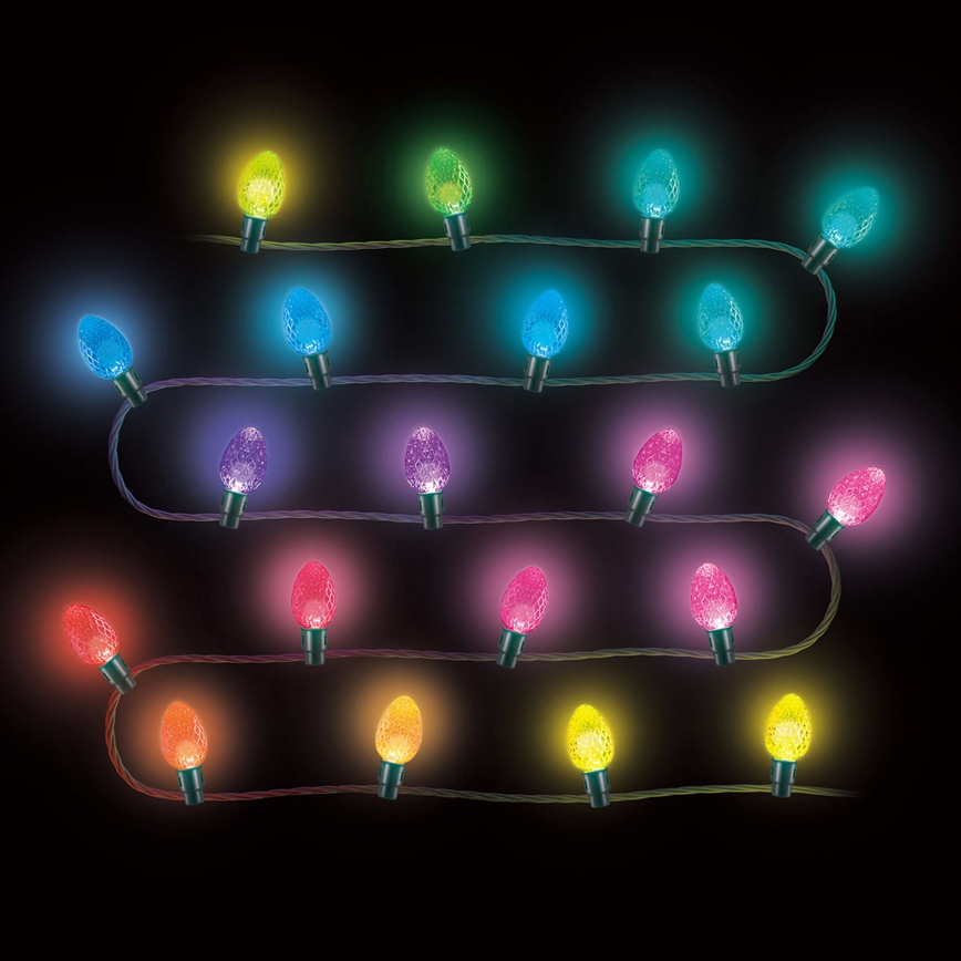 Twinkly - LED RGB Dimming Εξωτερικού χώρου Χριστουγεννιάτικη φωτεινή αλυσίδα FACETED 80xLED 26,5 m IP44 Wi-Fi