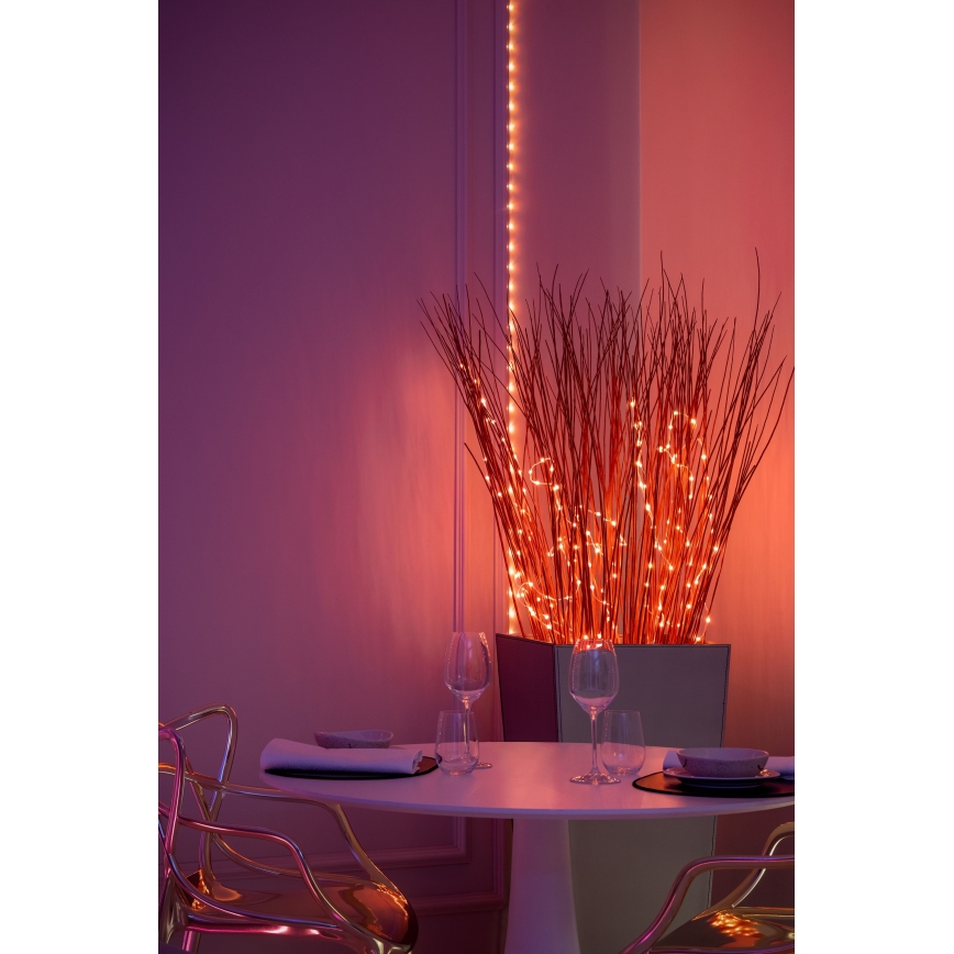 Twinkly - LED RGB ρυθμιζόμενη χριστουγεννιάτικη γιρλάντα DOTS 60xLED 7 m USB Wi-Fi