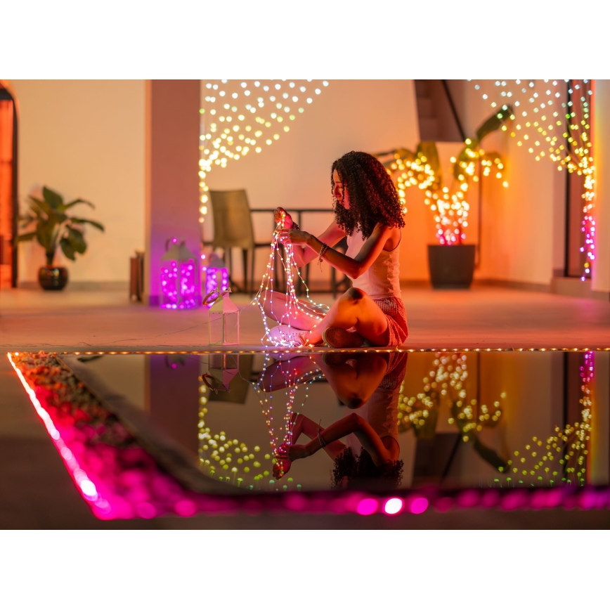 Twinkly - LED RGB ρυθμιζόμενη χριστουγεννιάτικη γιρλάντα DOTS 60xLED 7 m USB Wi-Fi