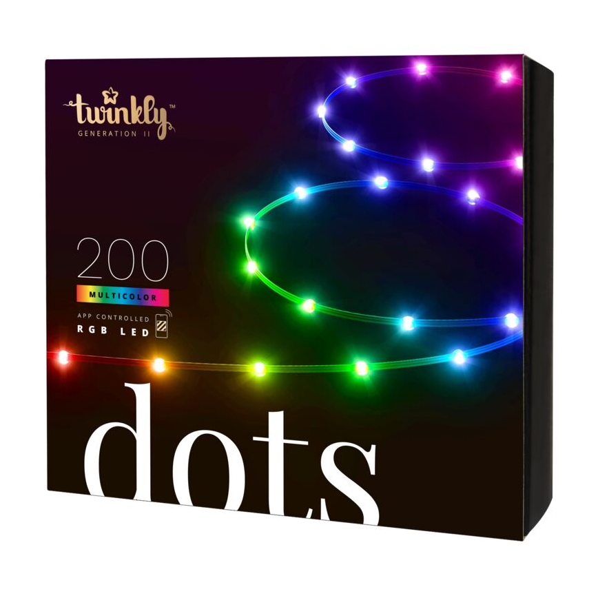 Twinkly - LED RGB Εξωτερικού χώρου dimming ταινία DOTS 200xLED 10 m IP44 WiFi