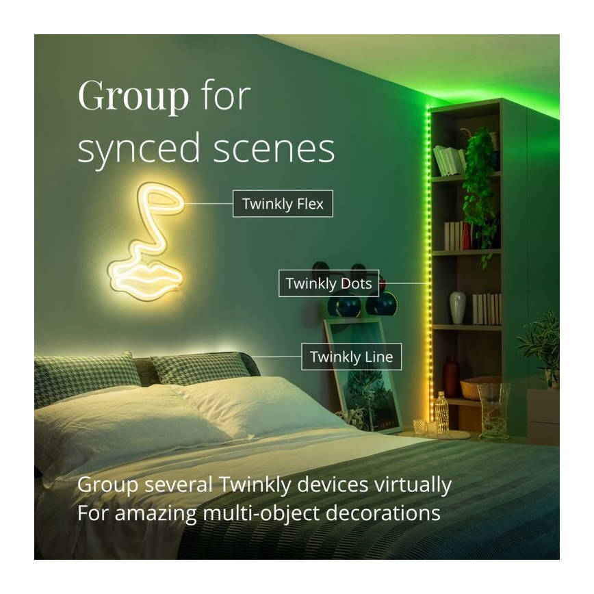 Twinkly - LED RGB Εξωτερικού χώρου dimming ταινία DOTS 200xLED 10 m IP44 Wi-Fi