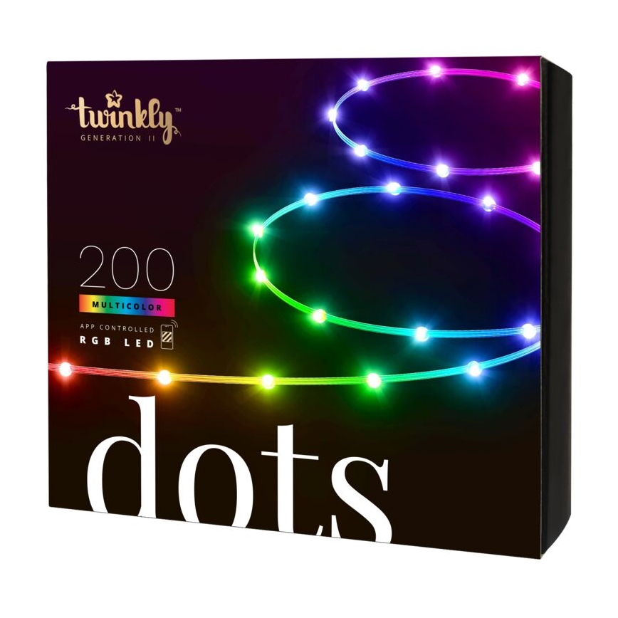 Twinkly - LED RGB Εξωτερικού χώρου dimming ταινία DOTS 200xLED 10 m IP44 Wi-Fi